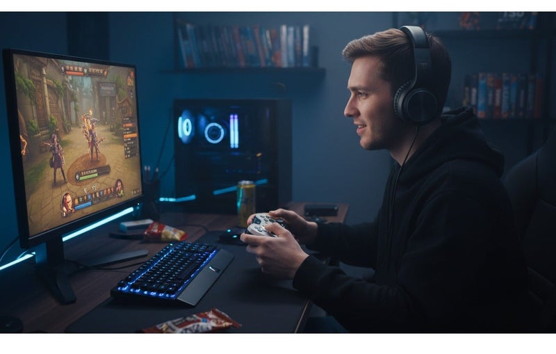 ريفرسونج سماعات رأس لاسلكية Riversong Audio L EA33 باللون الأسود – بلوتوث 5.0، مسافة تشغيل 10 متر، وقت شحن 2 ساعة، تشغيل 10 ساعات، مع دعم بطاقة TF، راديو FM، سماعات سلكية وكابل 3.5 مم، صوت ستيريو عالي الجودة - Image 2